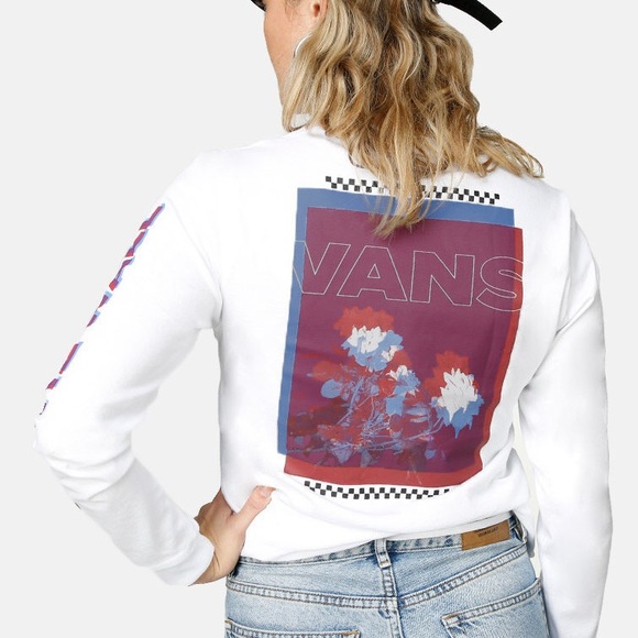 Vans Doubler White Long Sleeve T-shirt - Picture 1 of 3